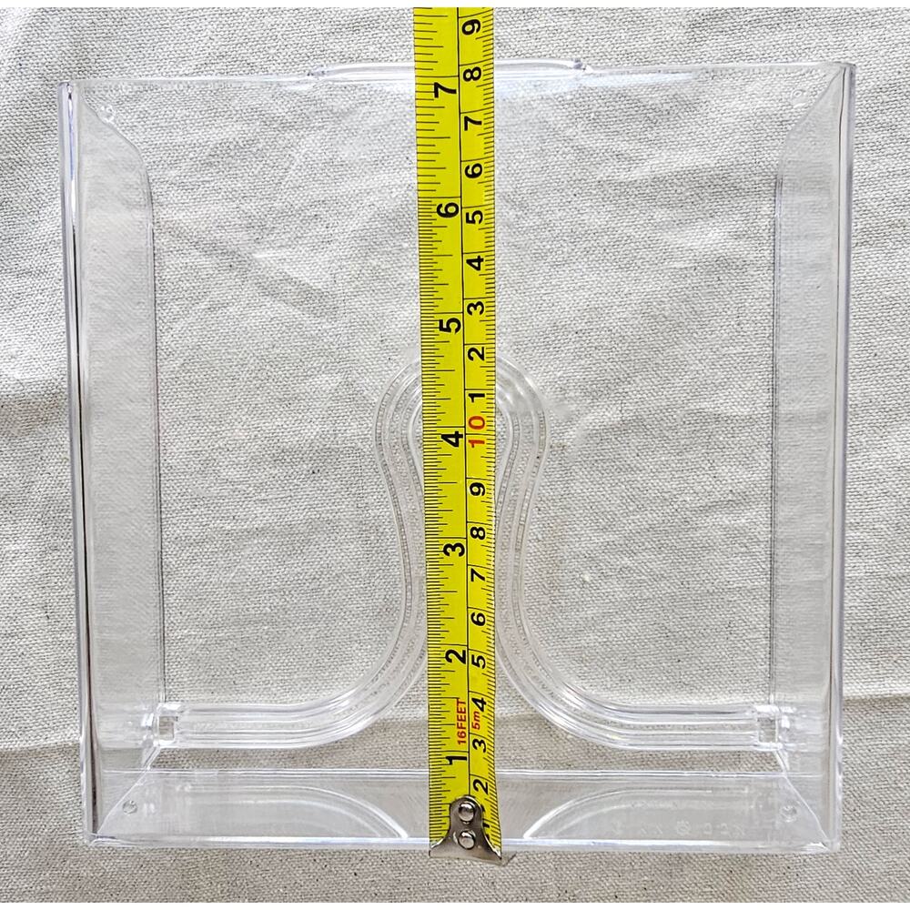 Vintage Clear Lucite Plastic Napkin Holder Butler Mod Retro 7" x 7" NIB USA Made - Picture 8 of 10